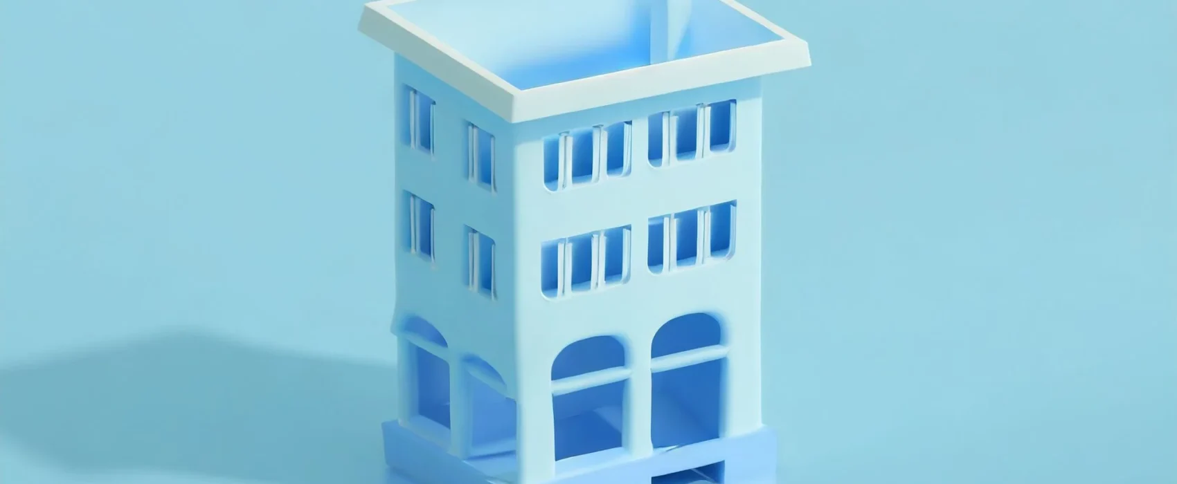 Firefly tierno edificio render 3d sobre fondo plano colores pasteles suaves fondo de 1 o 2 colore 3 1 1