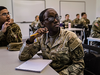 Army ROTC Scholarships students classroom sm